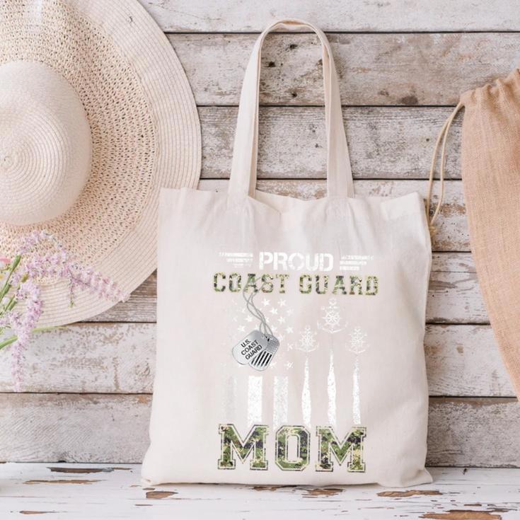 Proud Coast Guard Mom US Coast Guard Graduation Mom Canvas Tote Bag