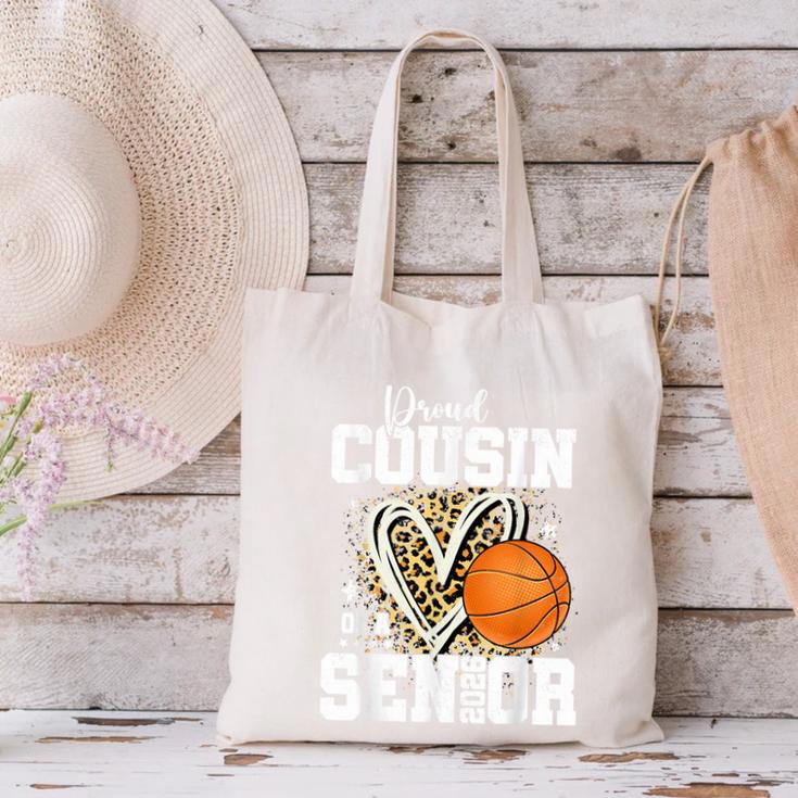 Proud Cousin Of A 2026 Senior Basketball Graduation Leopard Canvas Tote Bag