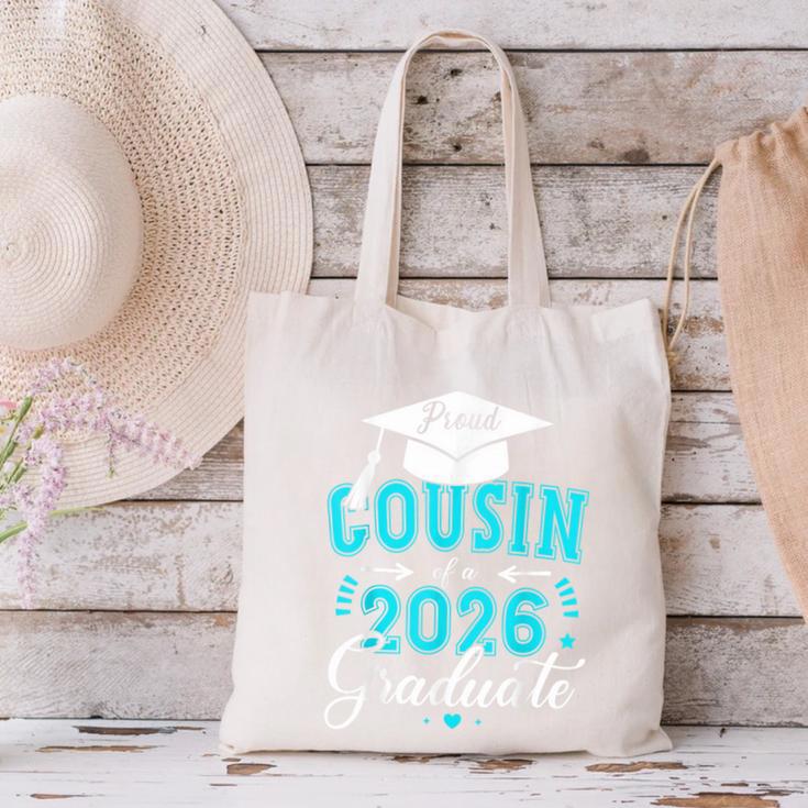 Proud Cousin Of a Class Of 2026 Graduate For Graduation Canvas Tote Bag