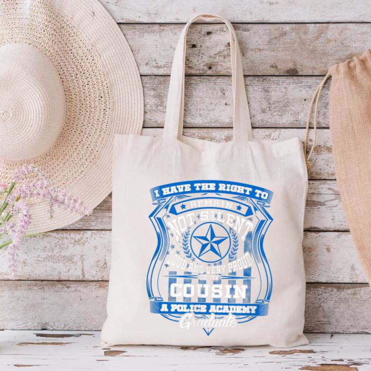 Proud Of Cousin Police Academy Graduation Shirt Canvas Tote Bag