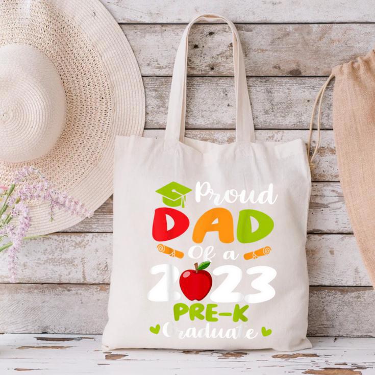 Proud Dad Of 2023 Pre K Graduate Graduation Canvas Tote Bag