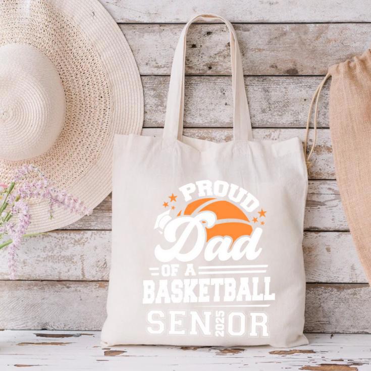 Proud Dad Of A 2025 Senior Basketball Graduation Canvas Tote Bag