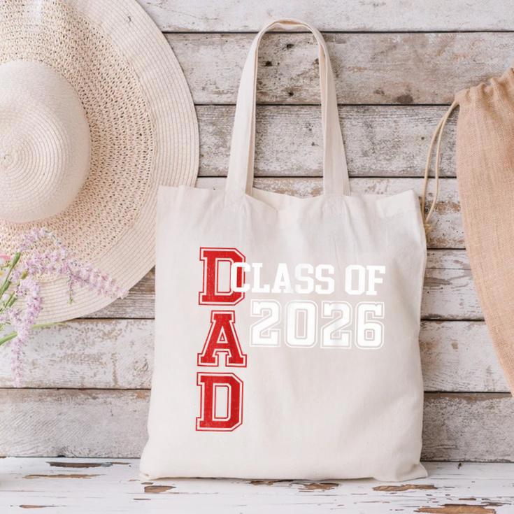 Proud Dad Of A 2026 Graduate Grad Senior Father Graduation Canvas Tote Bag