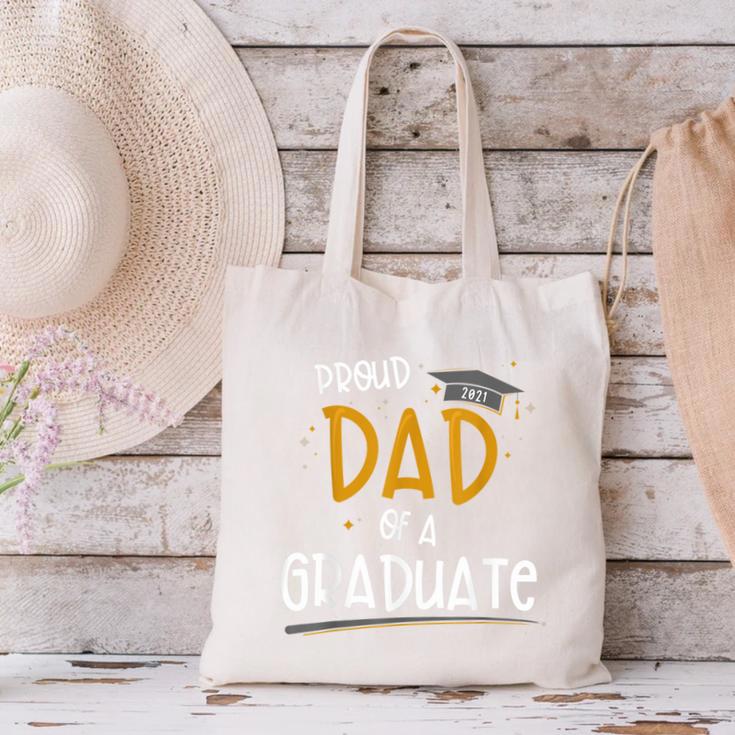 Proud Dad Of A Class Of 2021 Graduate Graduation Canvas Tote Bag