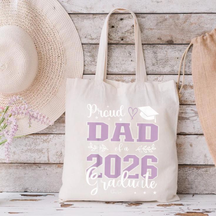 Proud Dad Of a Class Of 2026 Graduate For Graduation Canvas Tote Bag