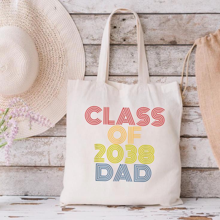 Proud Dad Of A Class Of 2038 Graduate Senior Graduation Canvas Tote Bag
