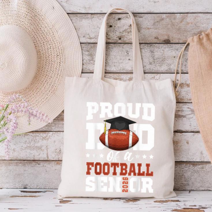 Proud Dad Of a Football Senior 2026 Graduation Canvas Tote Bag