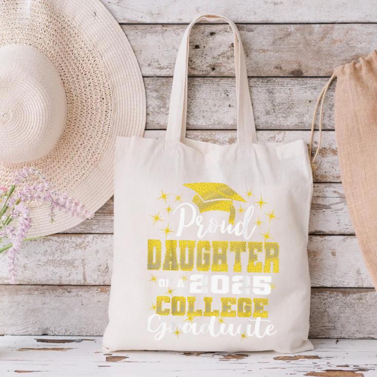 Proud Daughter Of 2025 College Graduate Family 24 Graduation Canvas Tote Bag