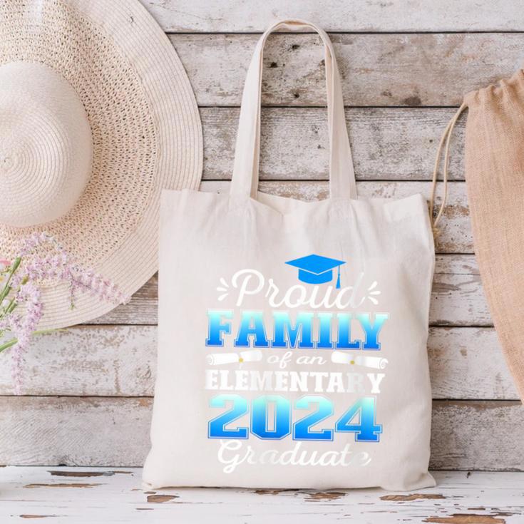 Proud Family Of 5th Grade Graduate 2024 Family Graduation Canvas Tote Bag