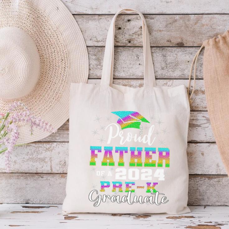 Proud Father Of PreK School Graduate 2024 Graduation Father Premium Canvas Tote Bag