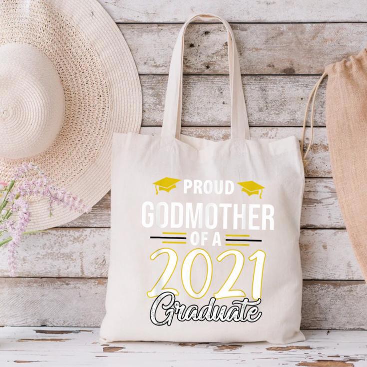 Proud Godmother Of A 2021 Graduate Graduation Clothes MBA Canvas Tote Bag