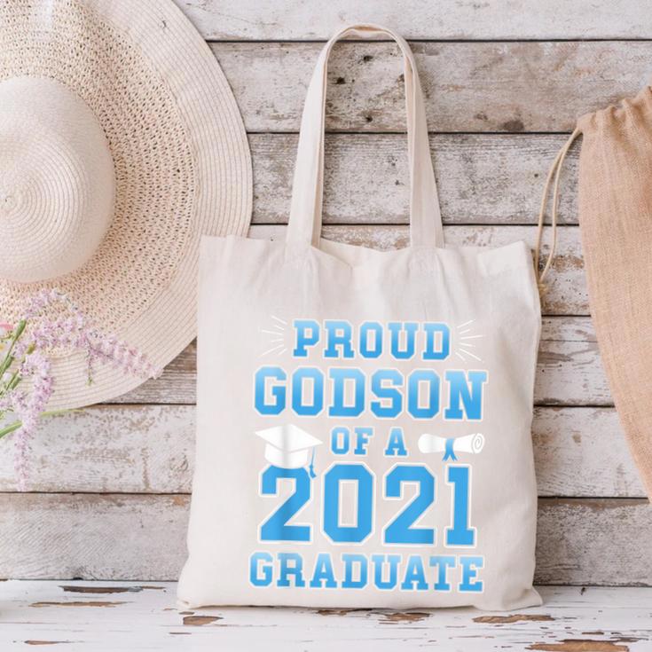 Proud Godson Of a 2021 Graduate School Graduation Family Canvas Tote Bag