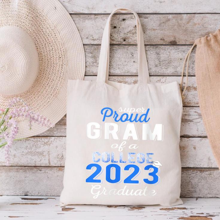 Proud Gram Of 2023 College Graduate Family 23 Graduation Canvas Tote Bag
