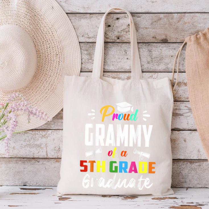 Proud GRAMMY Of A 5th Grade Graduate Graduation 2024 Senior Canvas Tote Bag