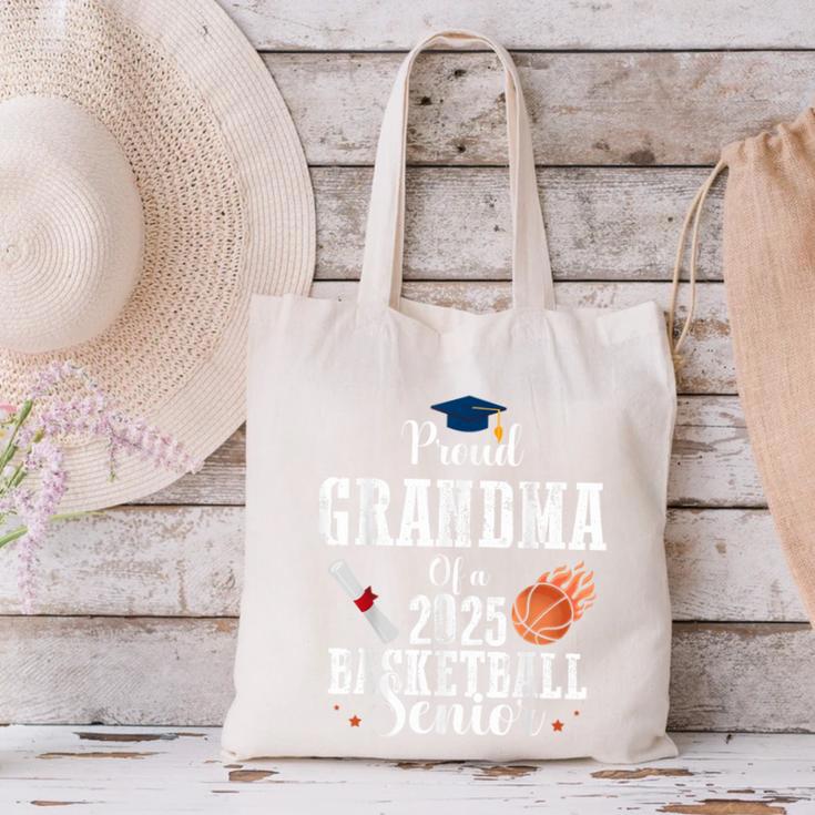 Proud Grandma Of 2025 Basketball Senior Graduation Day Canvas Tote Bag