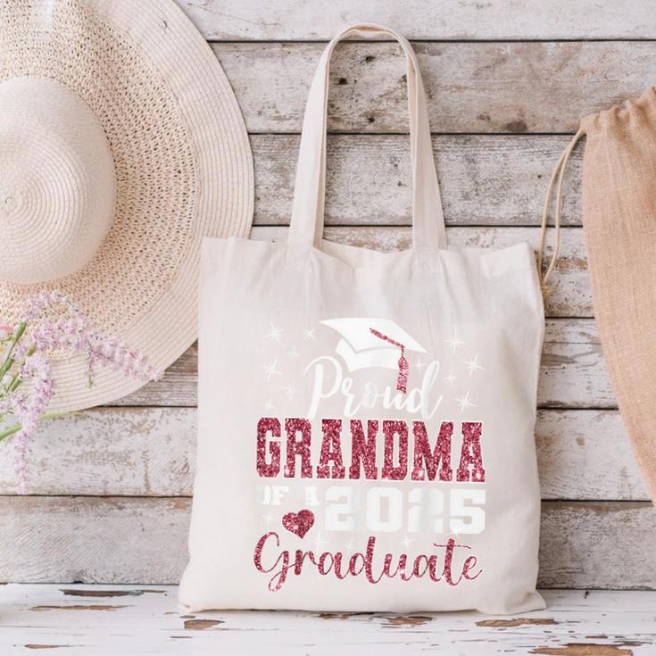 Proud Grandma Of 2025 College Graduate Family Graduation Canvas Tote Bag