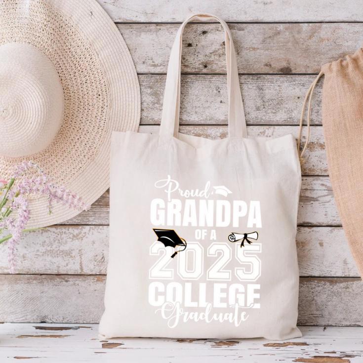 Proud Grandma Of A 2025 College Graduate Graduation Canvas Tote Bag
