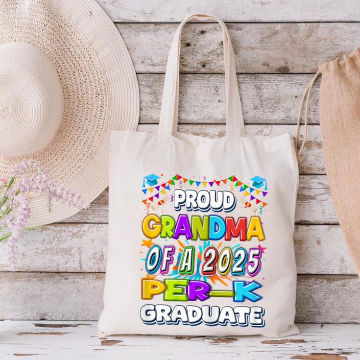 Proud GRANDMA Of a 2025 PRE-K Graduate -Graduation Canvas Tote Bag