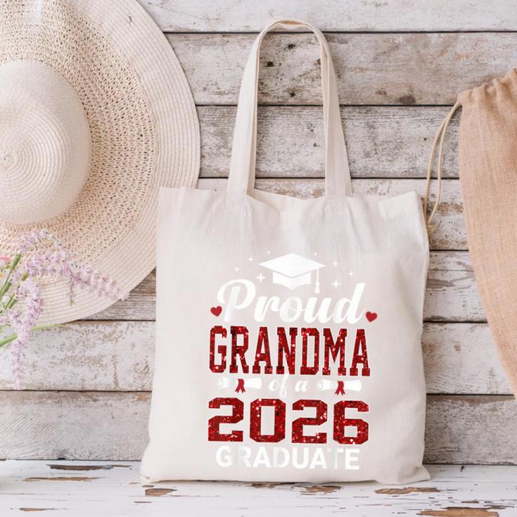 Proud Grandma Of A 2026 Graduate Class Of Graduation Canvas Tote Bag