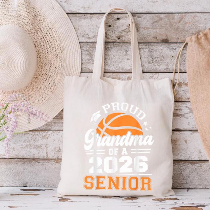 Proud Grandma Of A 2026 Senior Basketball Graduation Canvas Tote Bag