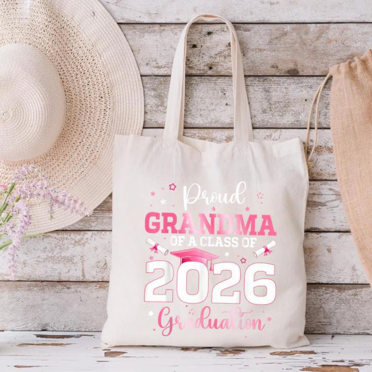 Proud Grandma Of A 2026 Senior Class Of 2026 Graduation Canvas Tote Bag
