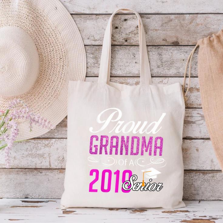 Proud GRANDMA Of A Class 2019 Senior Graduation Canvas Tote Bag
