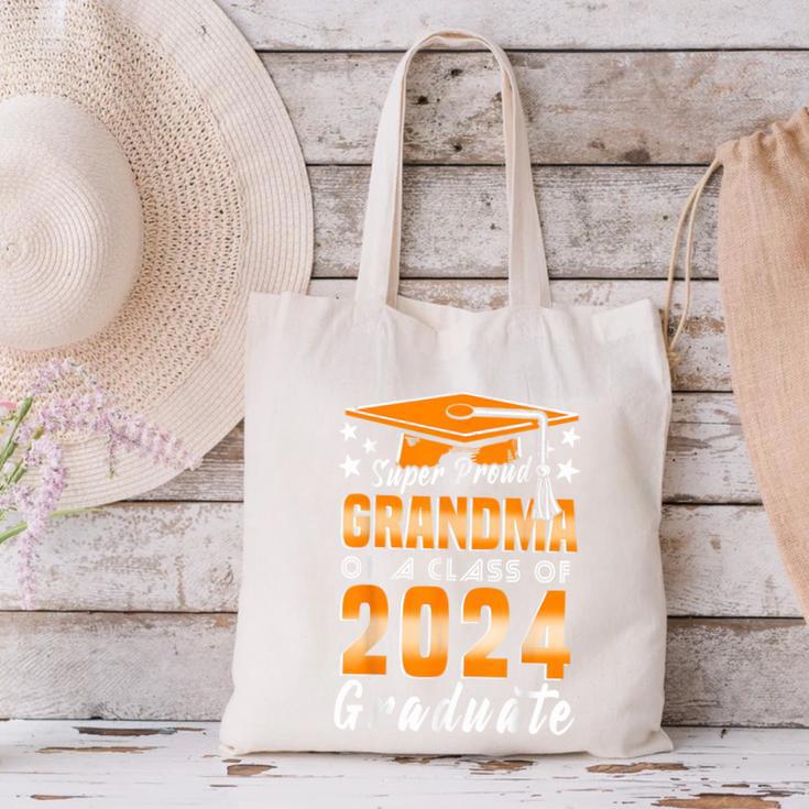 Proud Grandma Of A Class Of 2024 Matching Family Graduation Canvas Tote Bag