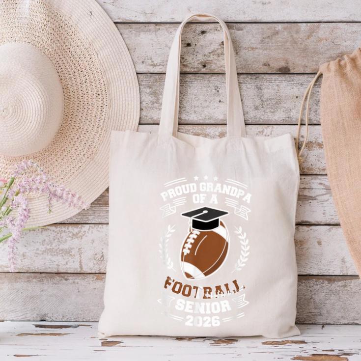 Proud Grandpa Of a 2026 Football Senior Graduation Canvas Tote Bag