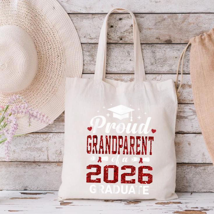 Proud Grandparent Of A 2026 Graduate Class Of Graduation Canvas Tote Bag