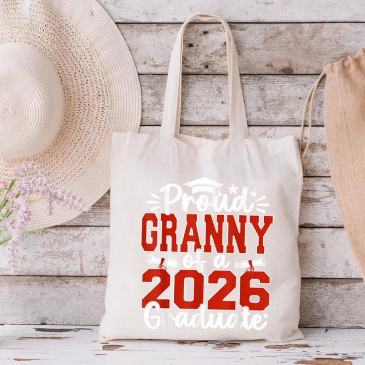 Proud Granny Of A Class Of 2026 Graduate Senior Graduation Canvas Tote Bag