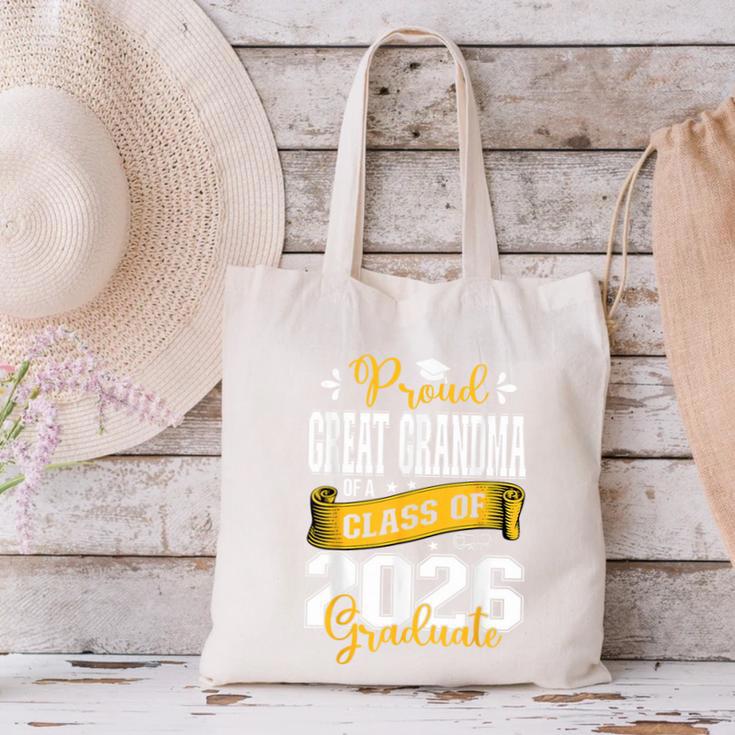 Proud Great Grandma Of a Class Of 2026 Graduate Graduation Canvas Tote Bag