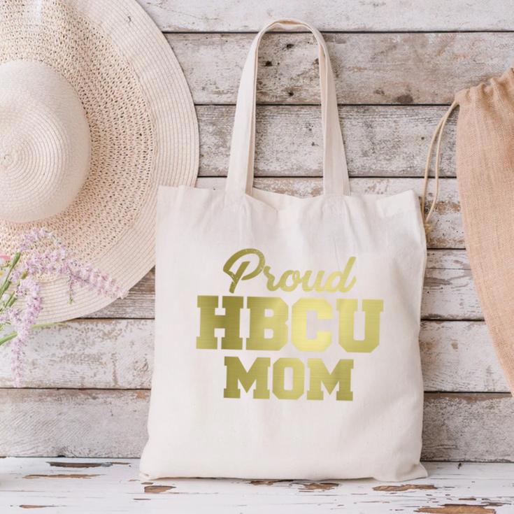 Proud HBCU Mom Graduation College Canvas Tote Bag