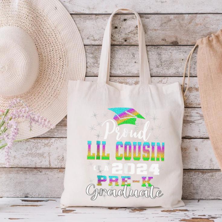 Proud Little Cousin Of PreK School Graduate 2024 Graduation Canvas Tote Bag