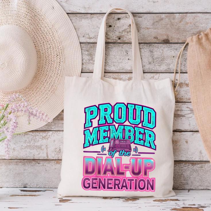 Proud Member Of The Dial Up Club Tech Nostalgia Top Canvas Tote Bag