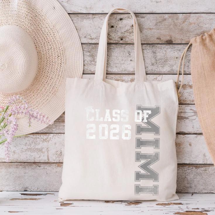 Proud Mimi Of A 2026 Graduate Grad Senior Graduation Canvas Tote Bag