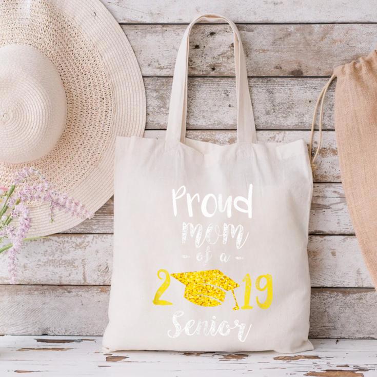 Proud Mom Of a 2019 Senior GraduationShirt Canvas Tote Bag
