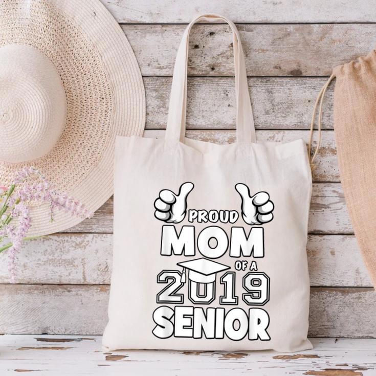 Proud Mom Of A 2019 Senior School Graduation Shirt Canvas Tote Bag