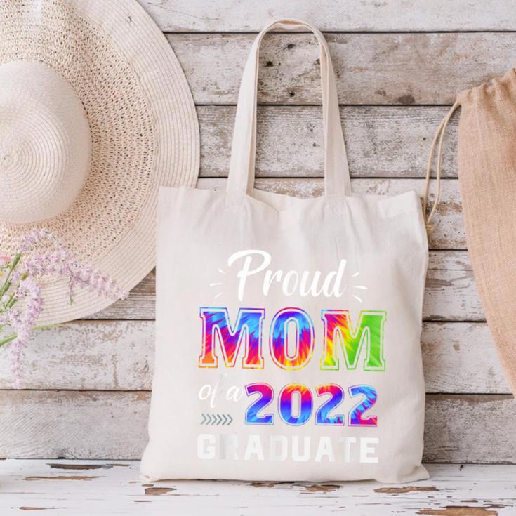 Proud Mom Of a 2022 Graduate Matching Tie Dye Graduation Canvas Tote Bag