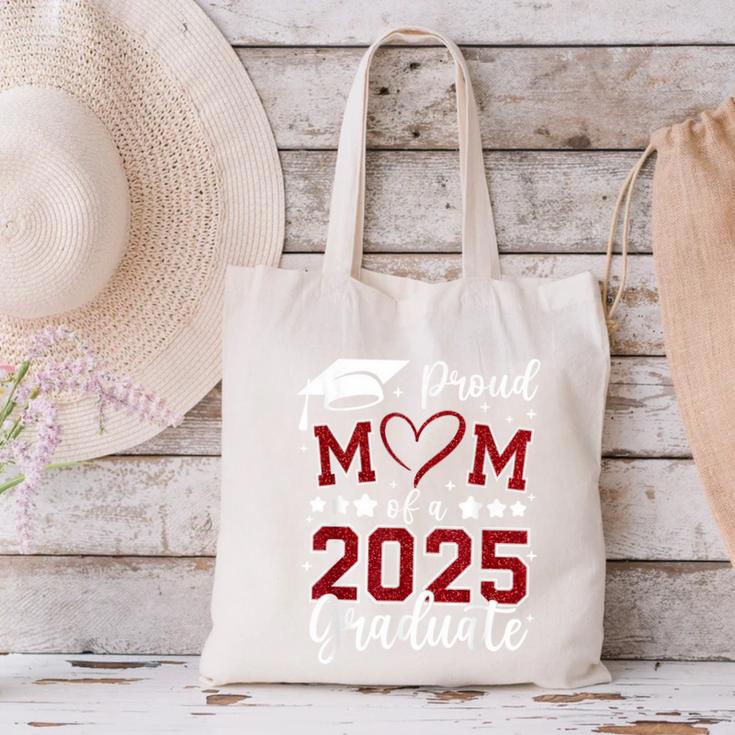 Proud Mom Of 2025 Senior Graduate Matching Family Graduation Canvas Tote Bag
