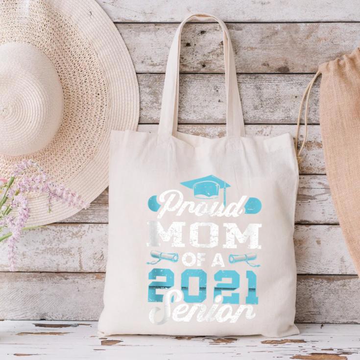 Proud Mom Of a Class Of 2021 Senior Graduate Graduation Canvas Tote Bag