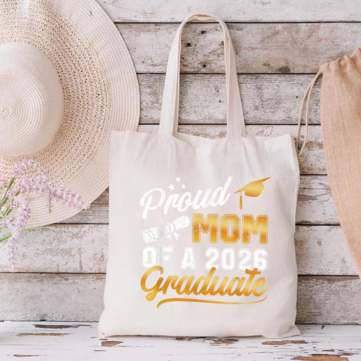 Proud Mom Of A Class Of 2026 Graduate Senior 2026 Graduation Canvas Tote Bag