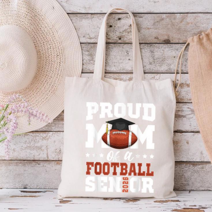 Proud Mom Of a Football Senior 2026 Graduation Gifts Canvas Tote Bag