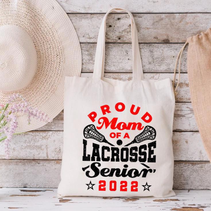 Proud Mom Of a Lacrosse Senior 2022 Graduation Canvas Tote Bag