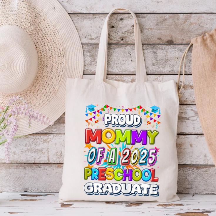 Proud MOMMY Of a 2025 Preschool Graduate Graduation Canvas Tote Bag