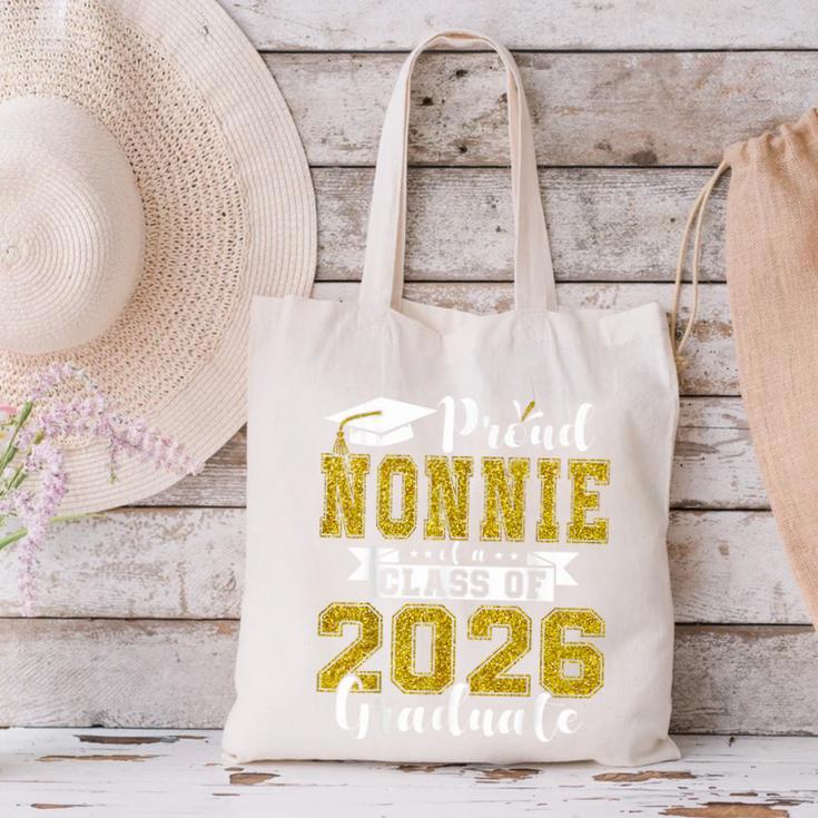 Proud Nonnie Of a Class Of 2026 Graduate Graduation 2026 Canvas Tote Bag