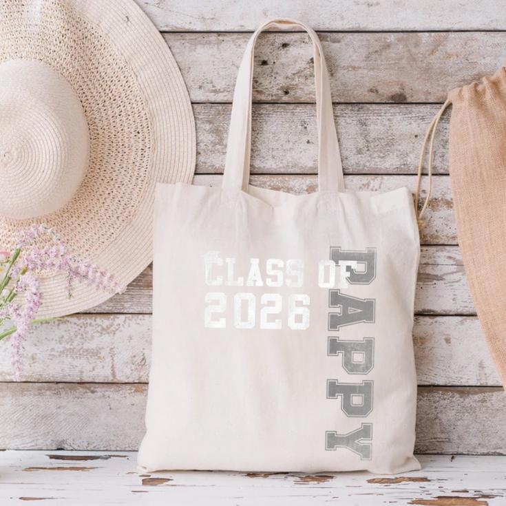 Proud Pappy Of A 2026 Graduate Grad Senior Graduation Canvas Tote Bag