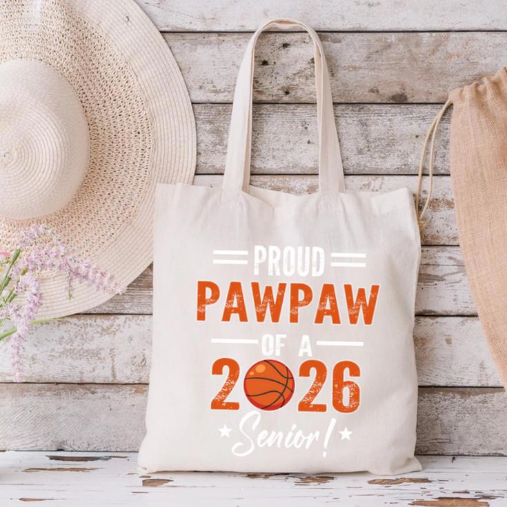 Proud PAW PAW Of 2026 Senior Basketball Student Graduation Canvas Tote Bag