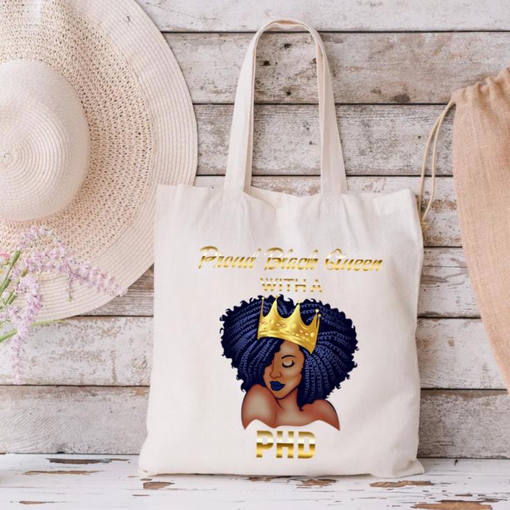 Proud Queen PhD Doctorate Degree Graduation T-Shirt Canvas Tote Bag