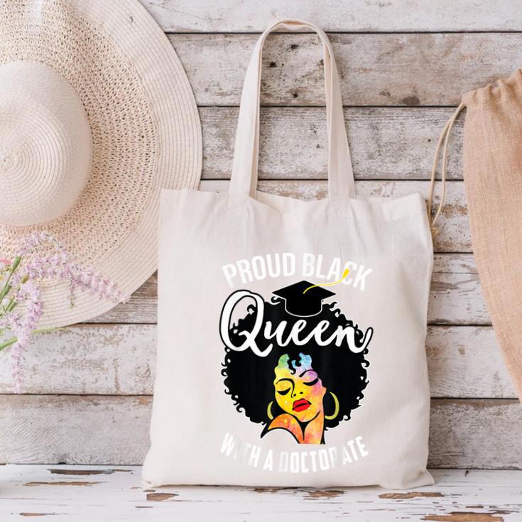 Proud Queen PhD Doctorate Degree Graduation Woman Girl Canvas Tote Bag