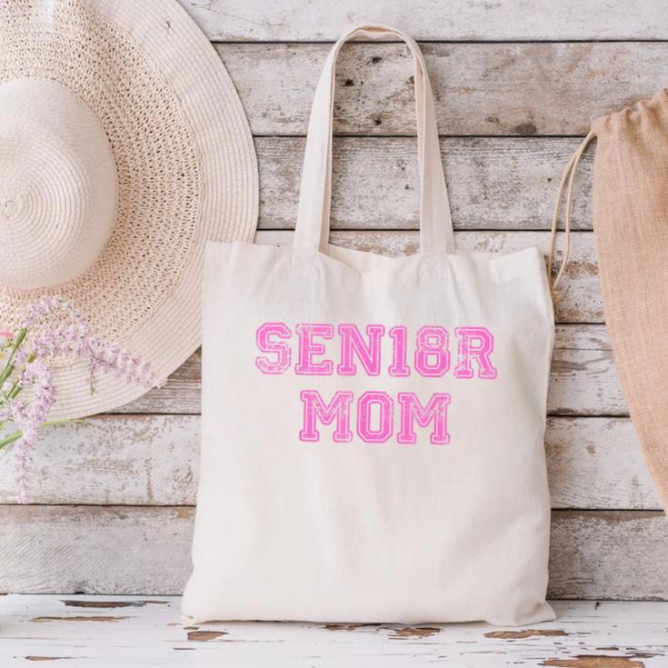 Proud Senior Mom 2018 High School Graduation Shirt Mom Tee Canvas Tote Bag